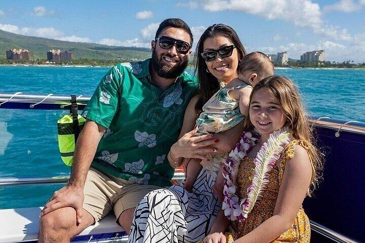 Excursion privée en bateau à fond de verre au coucher du soleil - Récif exclusif d'Oahu Ouest