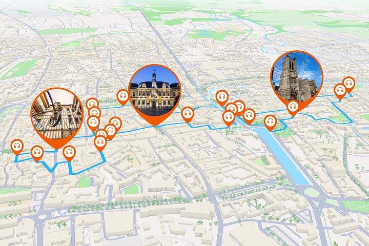 Troyes: Audiogeführter Stadtrundgang, 1 Stunde 40 Minuten und 25 Audiokommentare