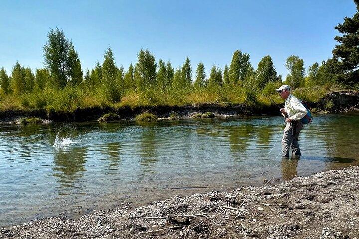 Aventura privada de pesca con mosca en el campo de Jackson Hole