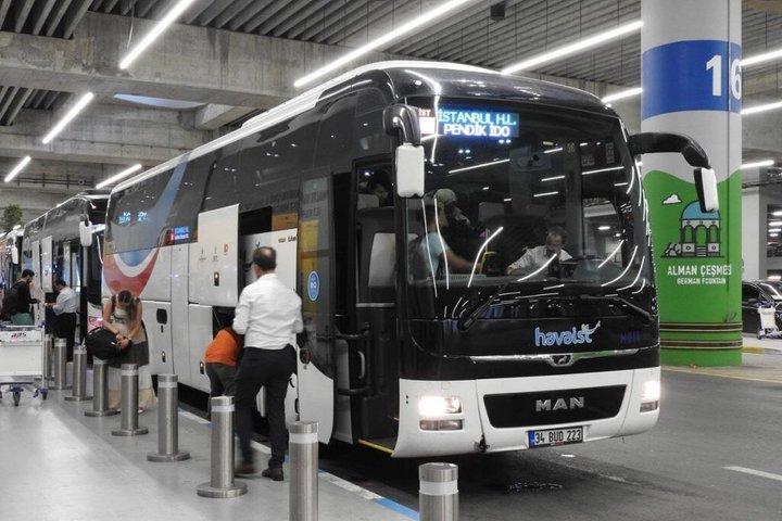 Ônibus de transporte de Aeroporto de Istambul para Taksim ou de volta