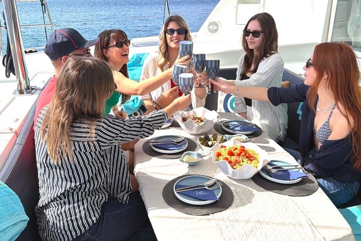 Luxury Catamaran Morning Semi-Private & Greek Gastronomy Athens