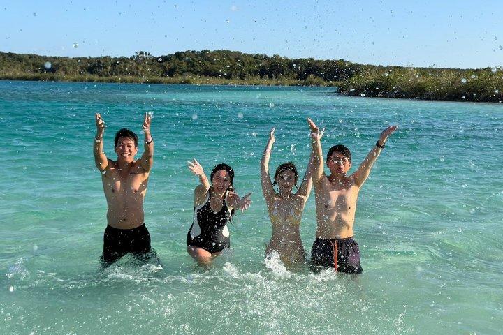 Sejl i 4 timer på det mest HEMMELIGE sted i Bacalar og Beach Club.