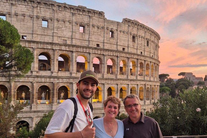 Visite privée de Rome au coucher du soleil/en soirée en voiturette de golf avec glace (Meilleure note)