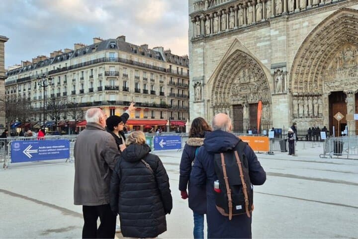 Notre Dame Cathedral Evening Interior and Exterior Guided Tour