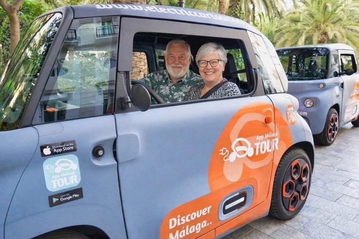Málaga solnedgang og nat tur med elbil