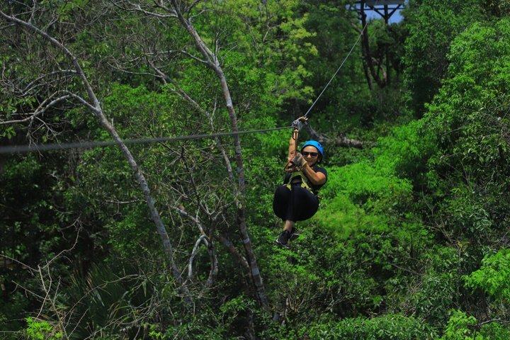 Jungle Adventure from Cancun: Ziplines, Bungee swing og Cenote