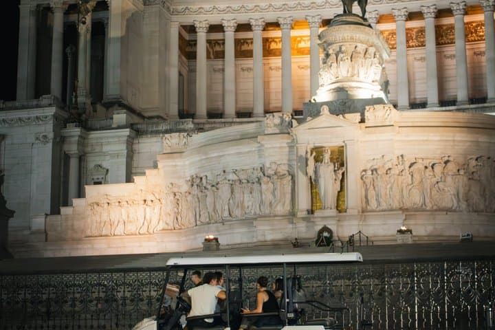Rome Private Night Golf Cart Tour: See Illuminated Highlights
