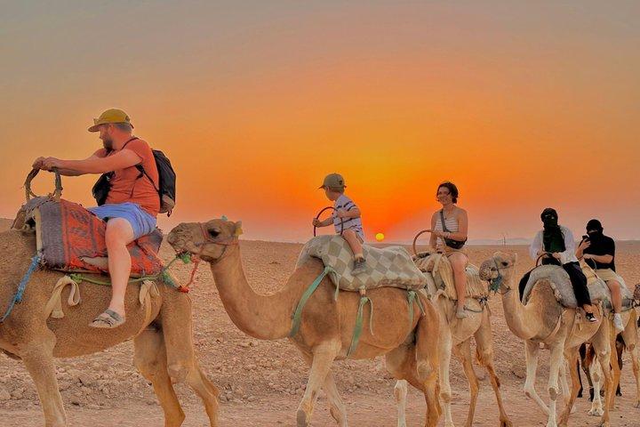 Agafay Desert: Sunset Camel Ride, Dinner & Fire Show