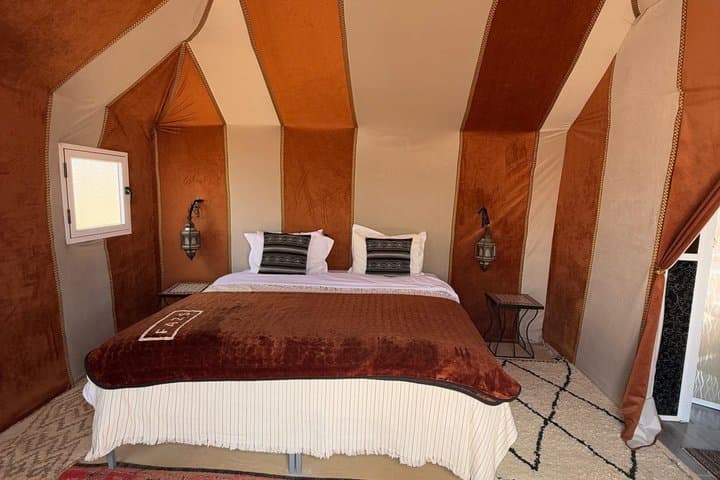 Merzouga camel ride, overnight stay at Desert Luxury Camp