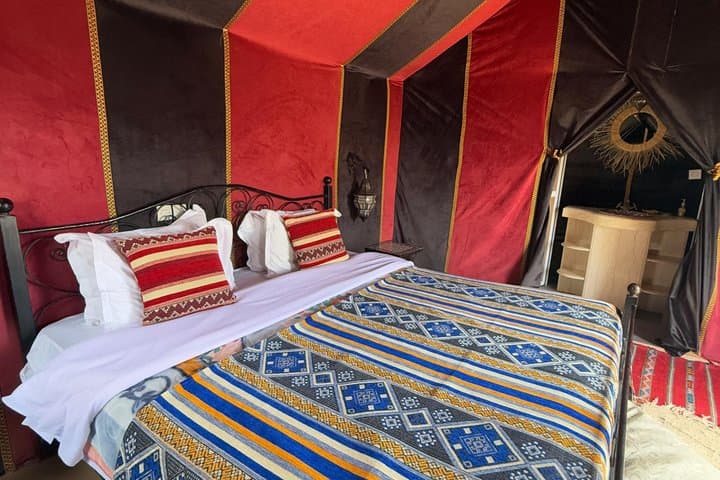 Merzouga camel ride, overnight stay at Desert Luxury Camp