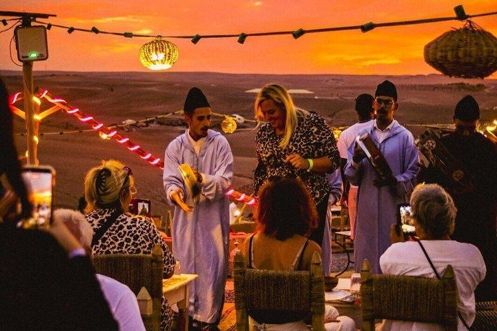 Agafay Desert Camel Rid, Sunset Dinner & Fire Show from Marrakech