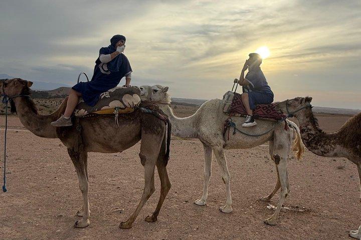 Agafay Desert Camel Ride, Dinner Show with magical sunset