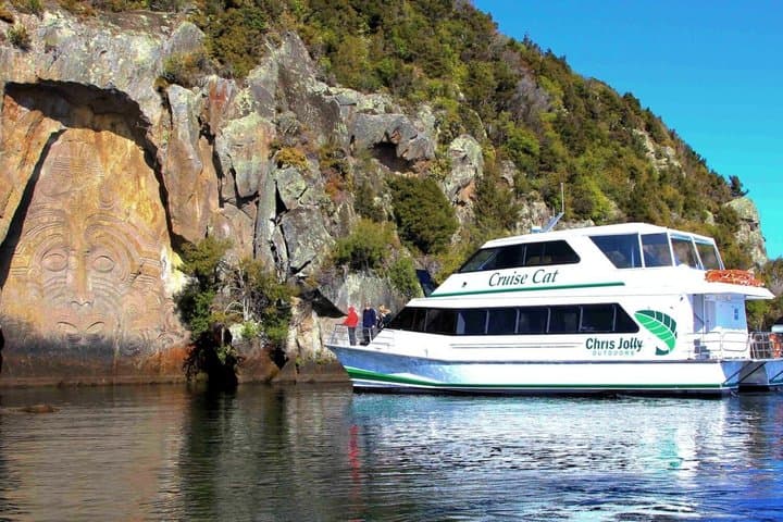 AKL: TAUPO - Maori Rock Carving Cruise, Wai O Tapu & Blue Springs