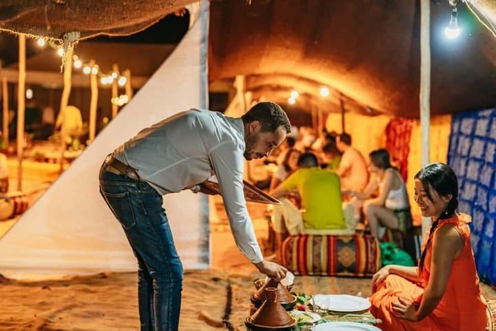 Marrakech desert tour dinner show & camel ride with sunset views