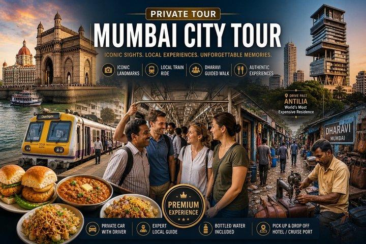 Privat Mumbai City Tour med Dharavi, lokala tåg och Street Food