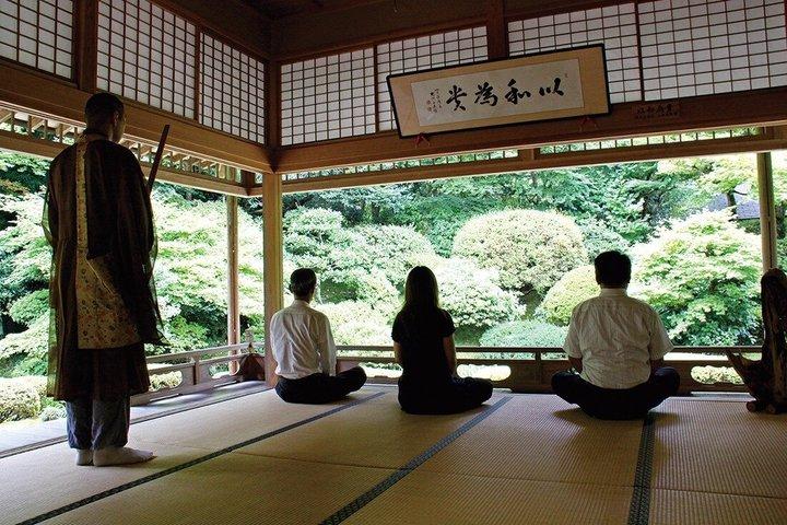 抹茶と庭で楽しむ京都プライベート禅(英語)