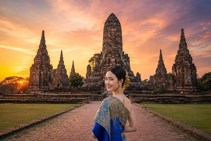 Ayutthaya Patrimonio de la Humanidad y Paseo en Barco (Personalizable)
