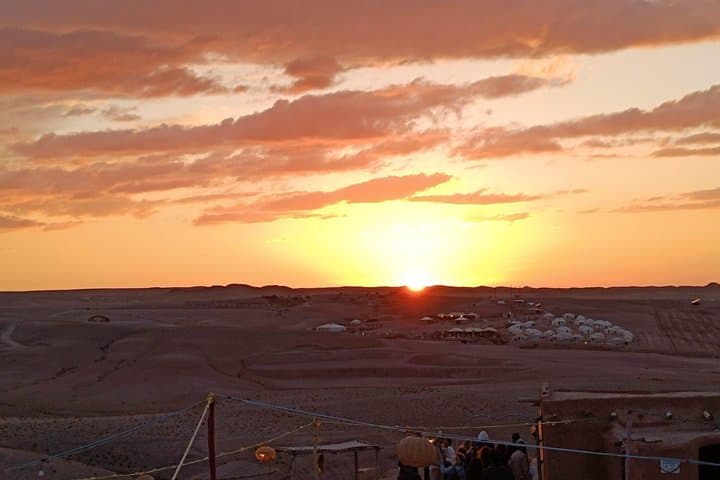 Agafay Desert Sunset Camel Ride Dinner and Cultural Show