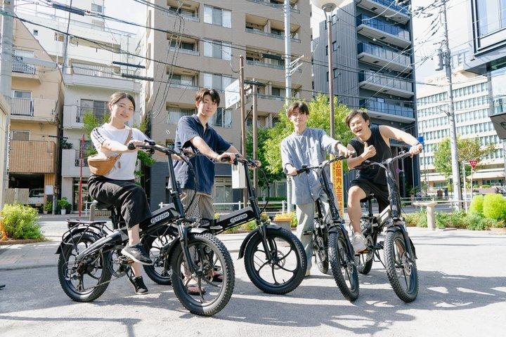 Tidig morgon Cykeltur i City och Temple Area i Tokyo