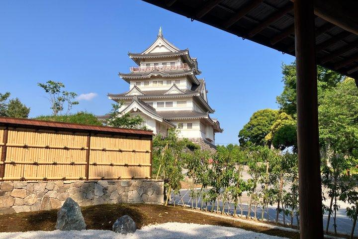 Chiba : Cérémonie du kimono et du thé dans un jardin historique du château