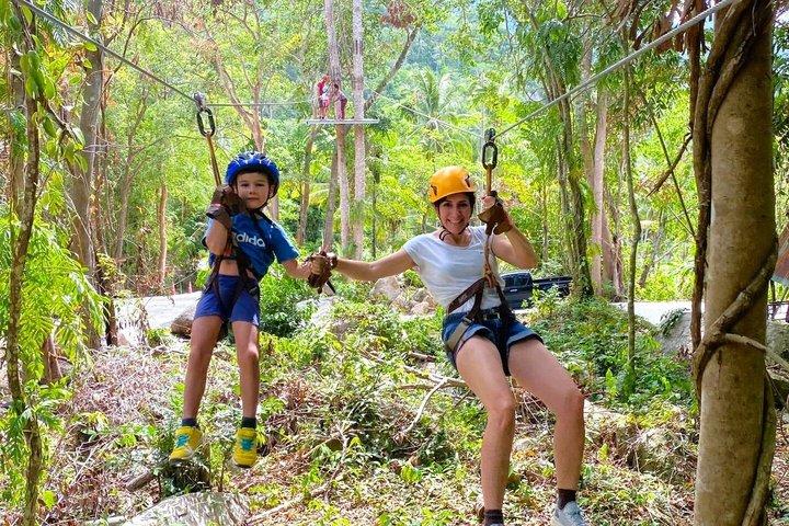Koh Samui Zipline 11 Lignes avec vue sur la jungle et transferts