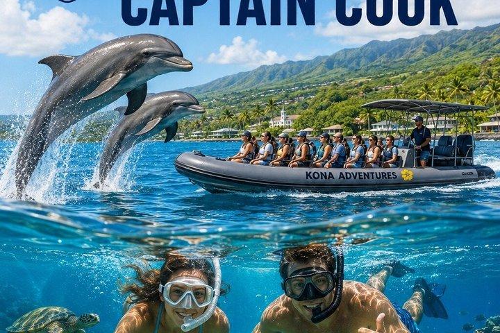 Escursione a terra a Kona: Dolphins & Captain Cook Reef Snorkel