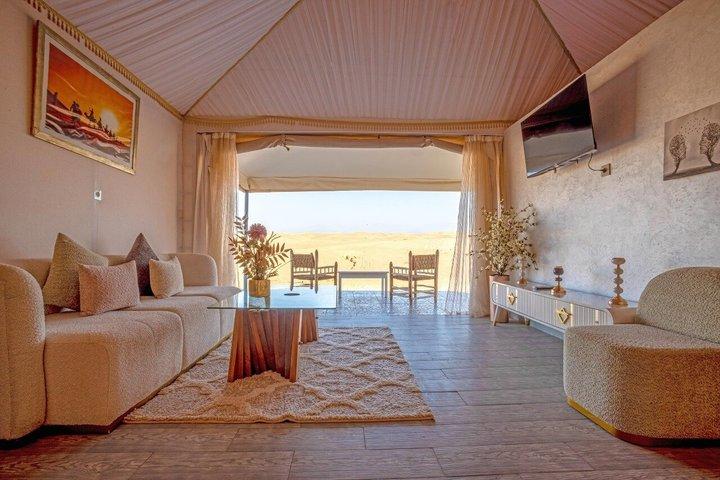 Marrakech : Agafay Desert Quad bike Camel & Dinner starry Night .