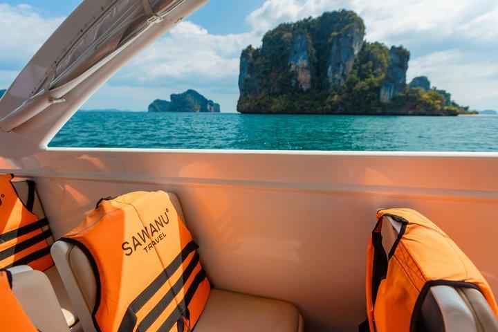Premium Krabi 4 Islands Speed Catamaran Tour med snorkling