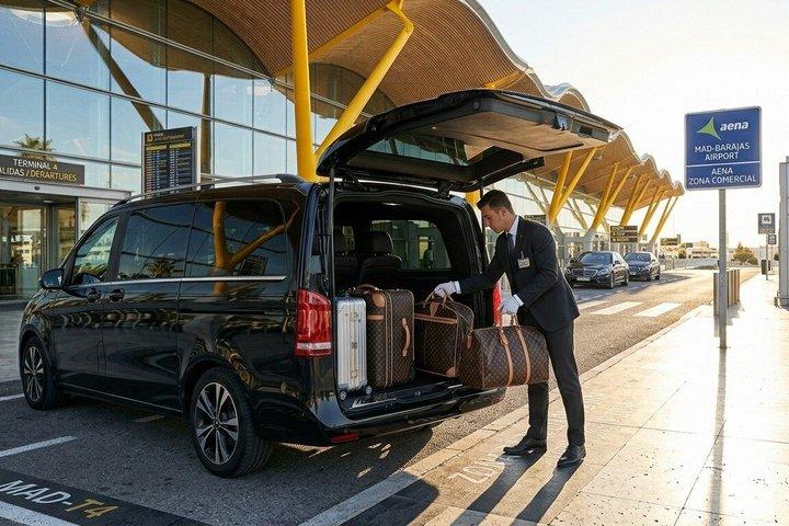 Madrid : MAD Flughafen Privater Transfer zum/vom Stadtzentrum von Madrid