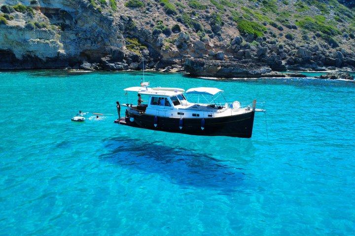 Privat luksusbåd I Palma Mallorca I 4 timer I SUP & snorkling