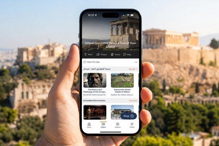 Athens Unlimited Sightseeing Pass e opção de passeio ou cruzeiro