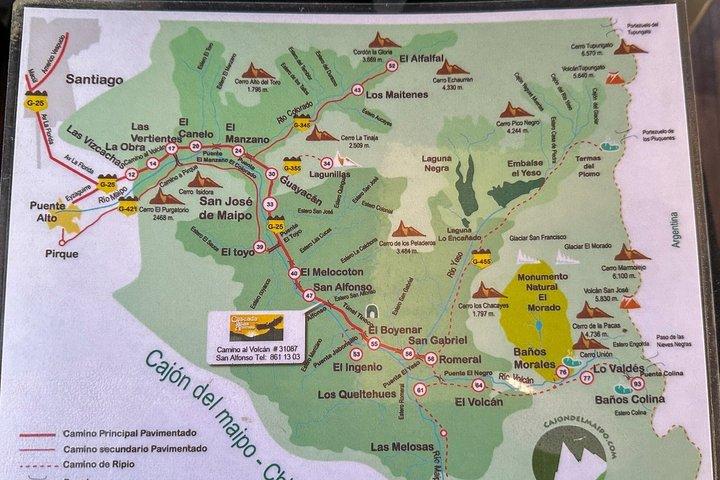 Santiago: Vandretur Cajón del Maipo, lagunen, brunch og chokolade