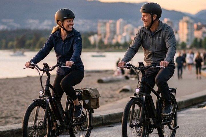 Noleggio E-Bike Vancouver - BC Place Downtown Seawall Pista ciclabile