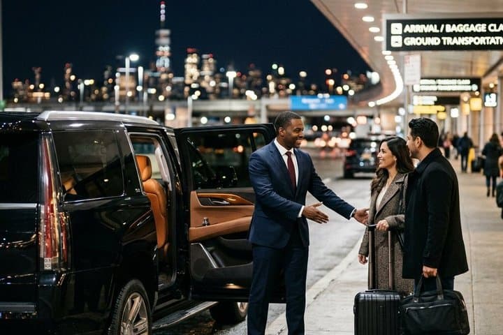 Airport luxury arrival ride by SUV, Sedan, Minibus or Limousine