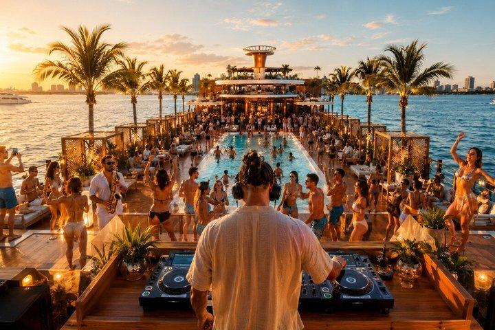 Pattaya SINA Beach Club Floating Day Pass with Pool and Sea Views