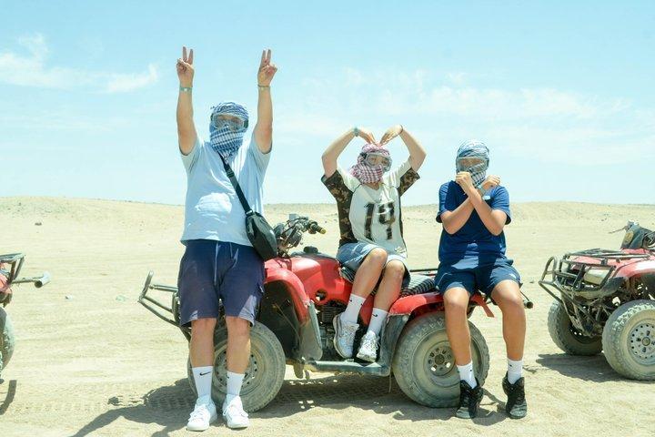 ATV Quad Bike e Desert Safari Camel Ride Mattina e tramonto