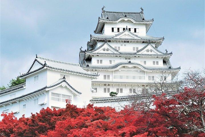 Vandretur i Himeji Castle Garden og Aizome Indigo Dyeing