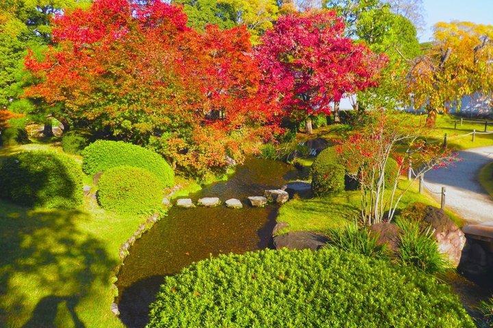 Vandretur i Himeji Castle Garden og Aizome Indigo Dyeing