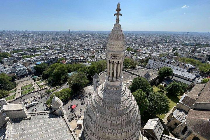 Sacré Cœur Dome Beklim Panoramisch uitzicht op Parijs