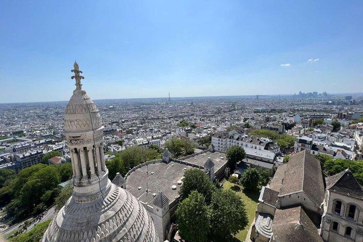 Sacré Cœur Dome Beklim Panoramisch uitzicht op Parijs