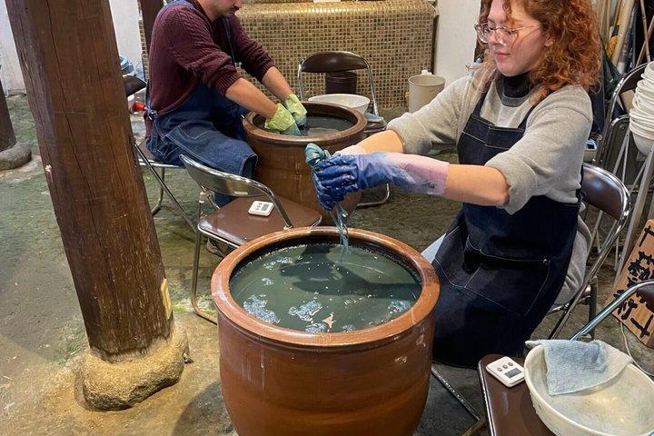 Vandretur i Himeji Castle Garden og Aizome Indigo Dyeing