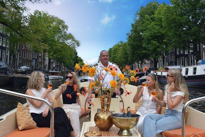 Relaxing Open Boat Canal Cruise from Anne Frank House