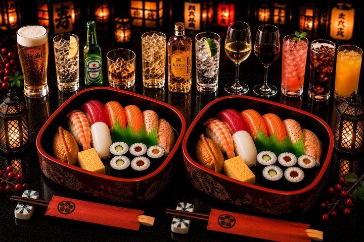 18 + Billet spectacle restaurant samouraï avec sushis et 1 boisson alcoolisée