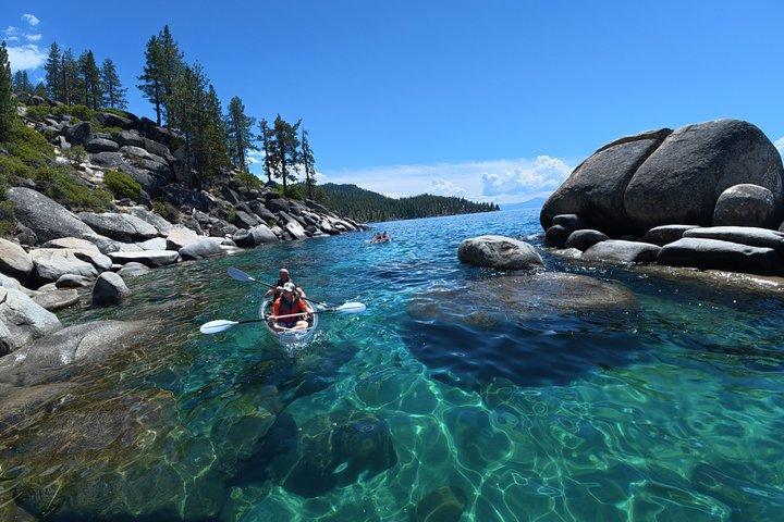 Excursion en kayak clair sur le lac Tahoe à Sand Harbor en petits groupes