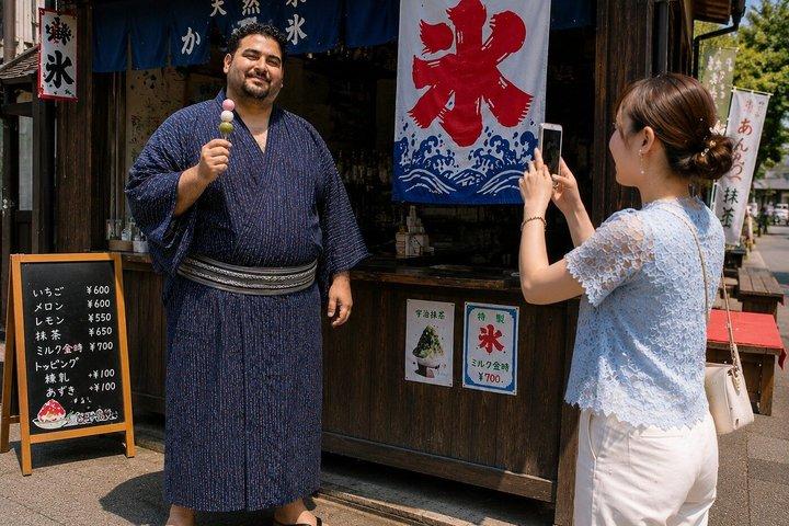 Plus size Kimono rental and photo shoot in Asakusa