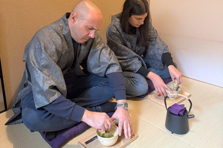 Tea Ceremony and Calligraphy in Kyoto Machiya with Kamogawa View