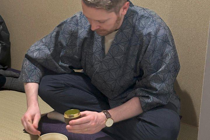 Tea Ceremony and Calligraphy in Kyoto Machiya with Kamogawa View