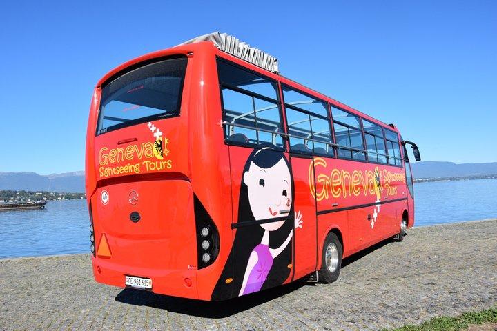 Geneva Hop On Hop Off Sightseeing Tour by Open Bus and Mini Train