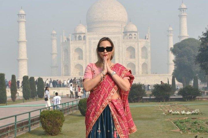 Sunrise Taj Mahal Ganztägige Tour ab Delhi Ohne Anstehen