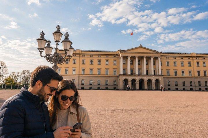 Oslo búsqueda del tesoro & Highlights tour a pie autoguiado